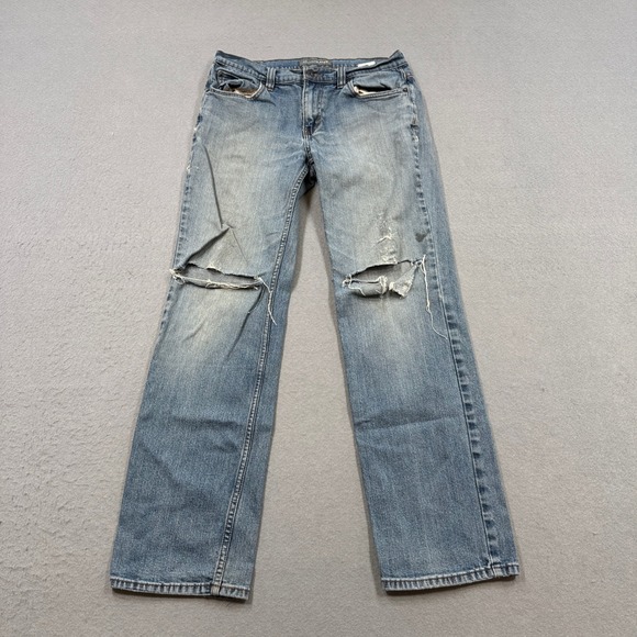 Denver Hayes Other - Denver Hayes Jeans Men's 32x32 Blue Light Wash Straight Leg Distressed Grunge